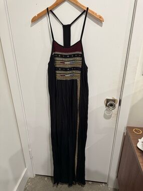 Raga Black Embroidered Maxi Dress